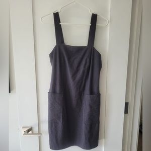 Club Monaco Wool Dress w Lining and Adjustable Straps Black Charcoal Grey